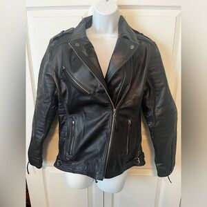 NWOT Leather riding Moto jacket/ coat